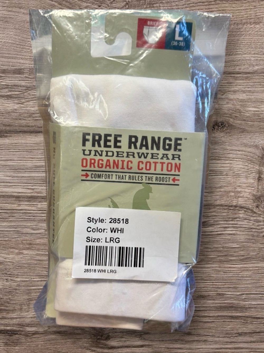 NWT Men's Duluth Trading Co Free Range Organic Cotton Briefs